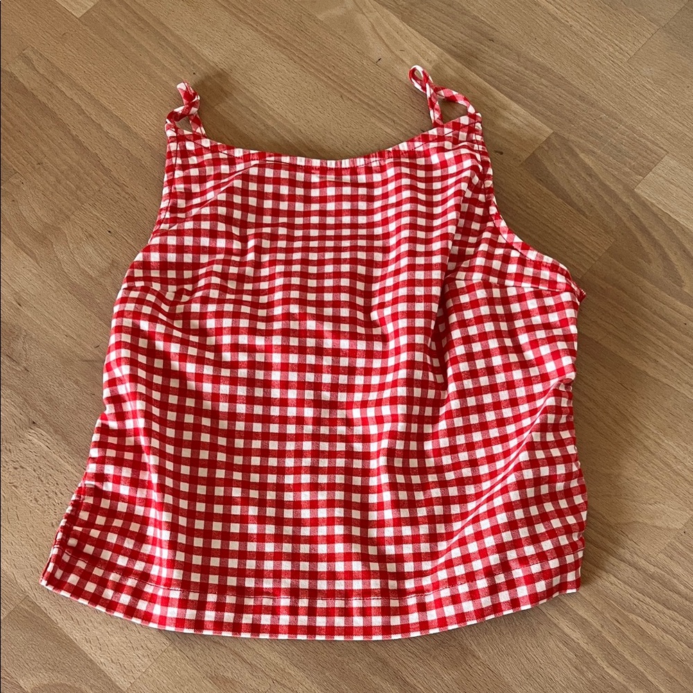 Urban Outfitters Red and White Checkered Camisole